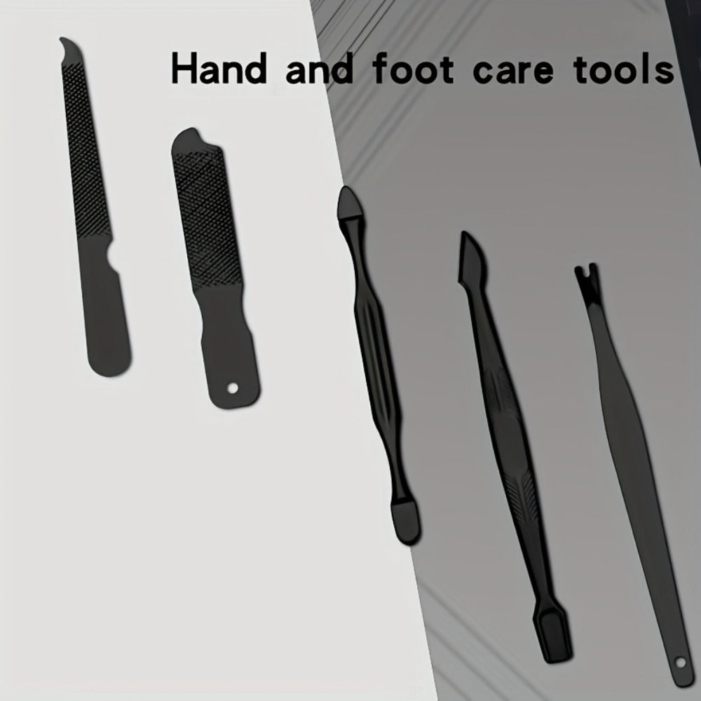 Nail Grooming Tool Case with 10-, 17- or 24-Piece Set Options and Black-and-Red Interior for Home and Travel — image 16