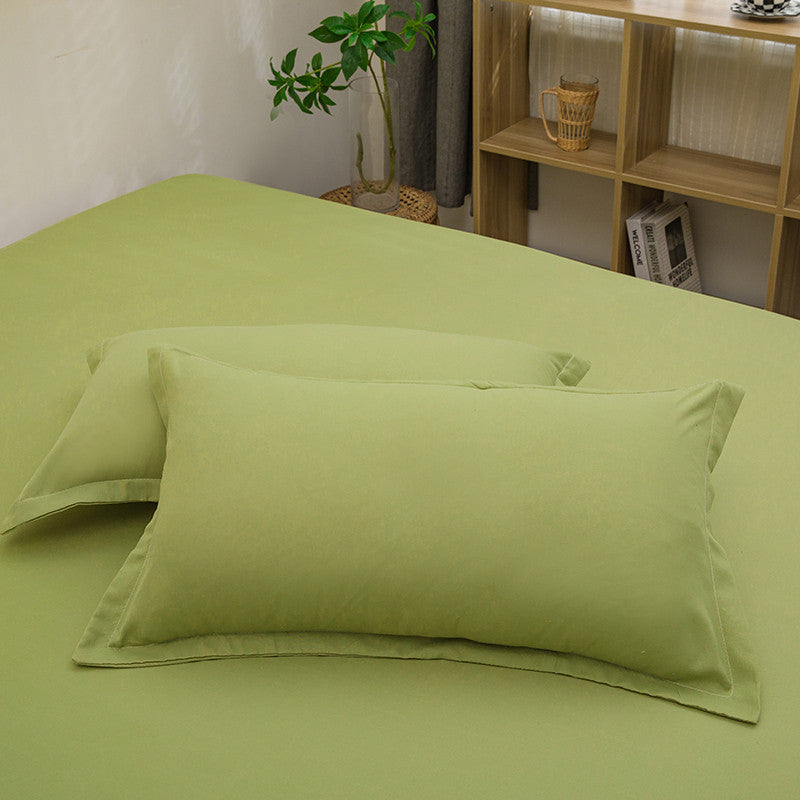 Pure Color Washed Cotton Pillowcase Single Pillowcase