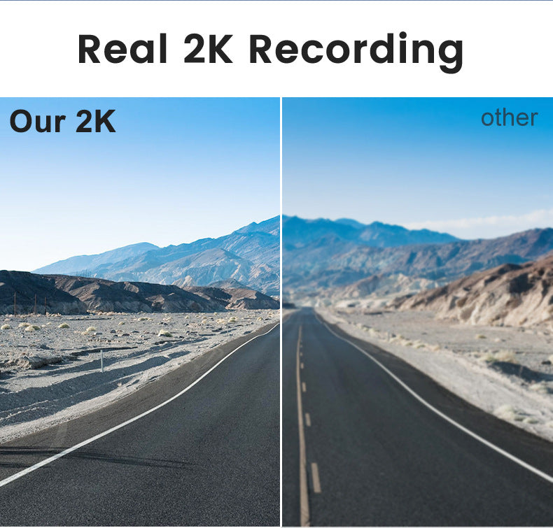 2K HD Wi-Fi Rearview Camera Car HD Dash Cam