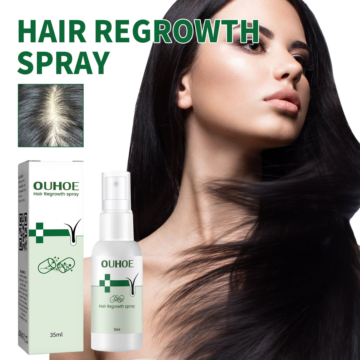 Hair Growth Spray, Thickening Preventing Loss And Repairing Hair Follicle Damage Dry And Frizzy Hair Spray