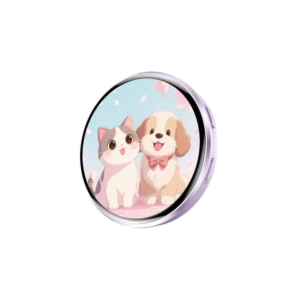 Electronic Anime Badge with Display Screen, Dynamic Touch, High Frame Rate, 600mAh Battery, Bluetooth 6.0 & USB Magnetic Char