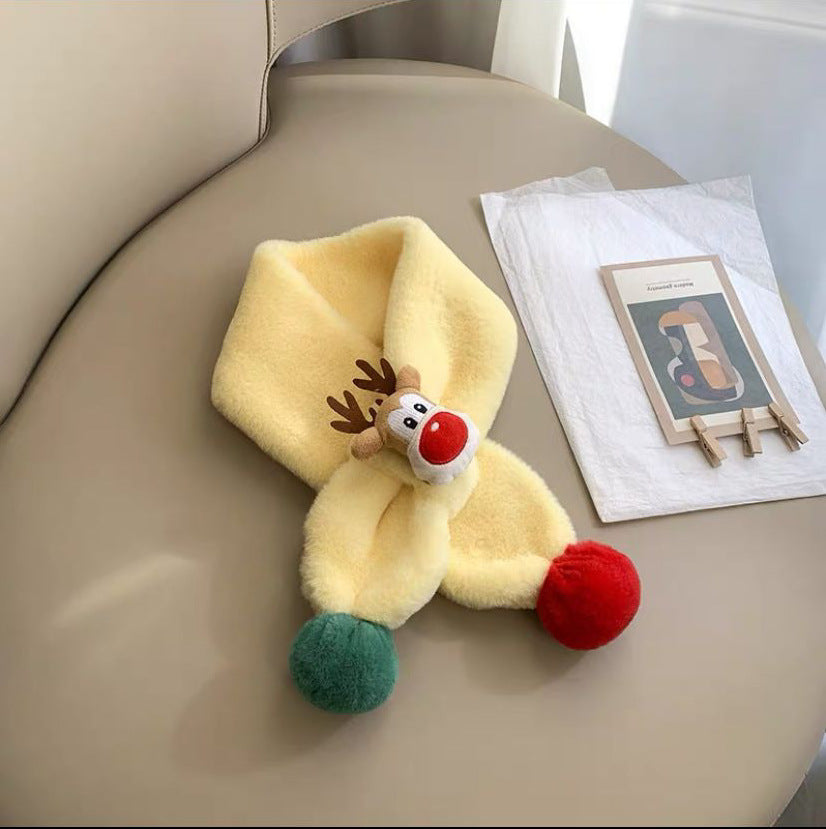 Children's Scarf Warm Plush Thick Windproof