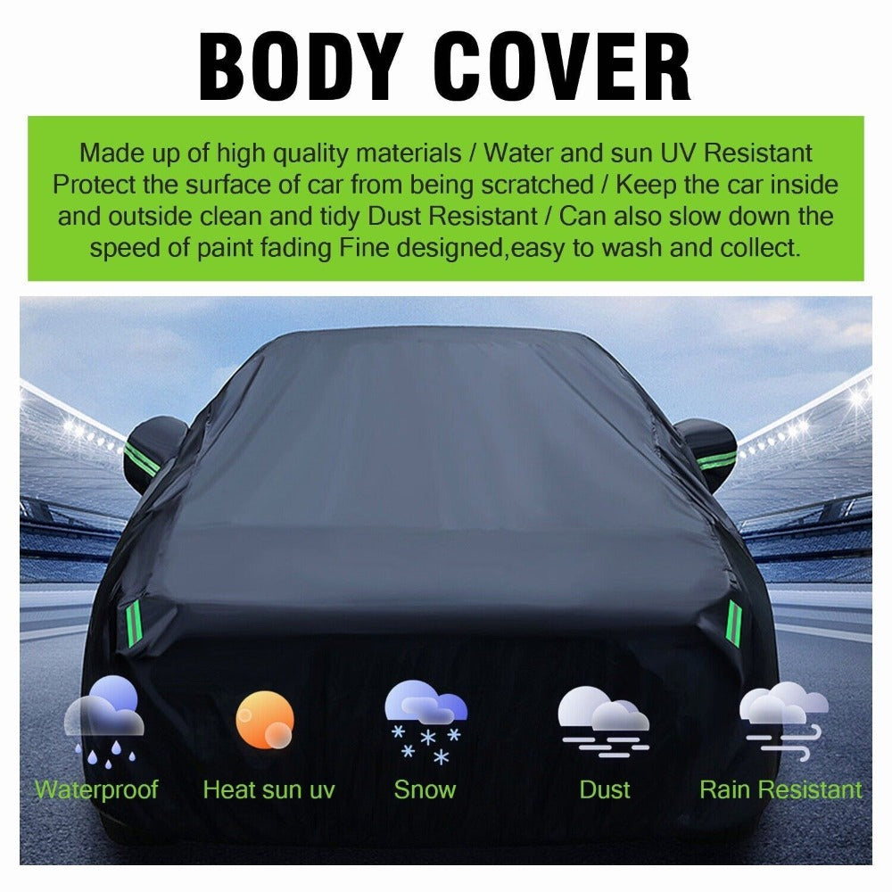 All Weather Car Cover for Sedan & Coupe 185"x69"x59" – Outdoor UV, Rain, Snow & Hail Protection for Toyota Camry, Honda Accor