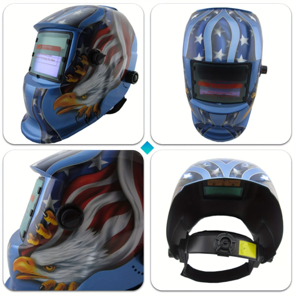 Auto-Darkening Welding Helmet Solar Powered True Color – Wide View DIN 9-13 Adjustable, 1/25000s Response — image 5