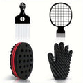 Hair Accessories Four-Piece Curling Sponge Kit with Styling Glove, Metal Pick and Twist Comb — image 8