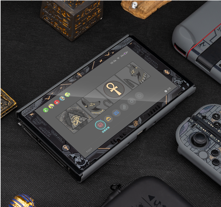 Mysterious Egypt Swi Tch Protective Shell Black Hard Cover Back Grip Controller Split Housing Case