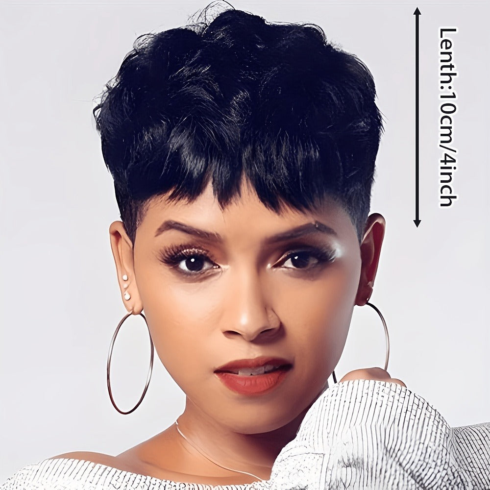 Synthetic Wig Short Body-Wave Pixie Cut, 4-Inch Rose Net Cap in Eight Fashion Colors for Women — image 10