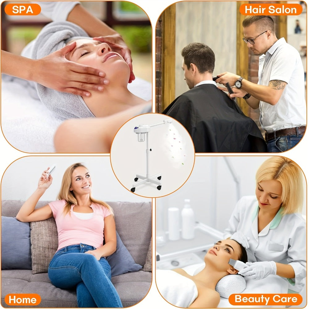 Rolling Facial Steamer with Black or White Head, Removable 250 ml Tank and Adjustable Stand Heights — image 4