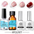Gel Nail Prep Kit 4-Piece BORN PRETTY – Nail Dehydrator 15ml, Primer 15ml, Base Gel 10ml & Super Top Coat 10ml for Semi-Perma
