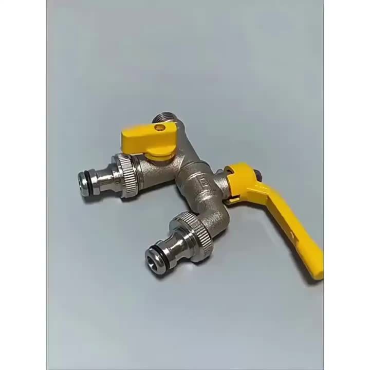 Garden Hose Faucet Dual Outlet Stainless | Outdoor Spigot Sprinkler — image 12