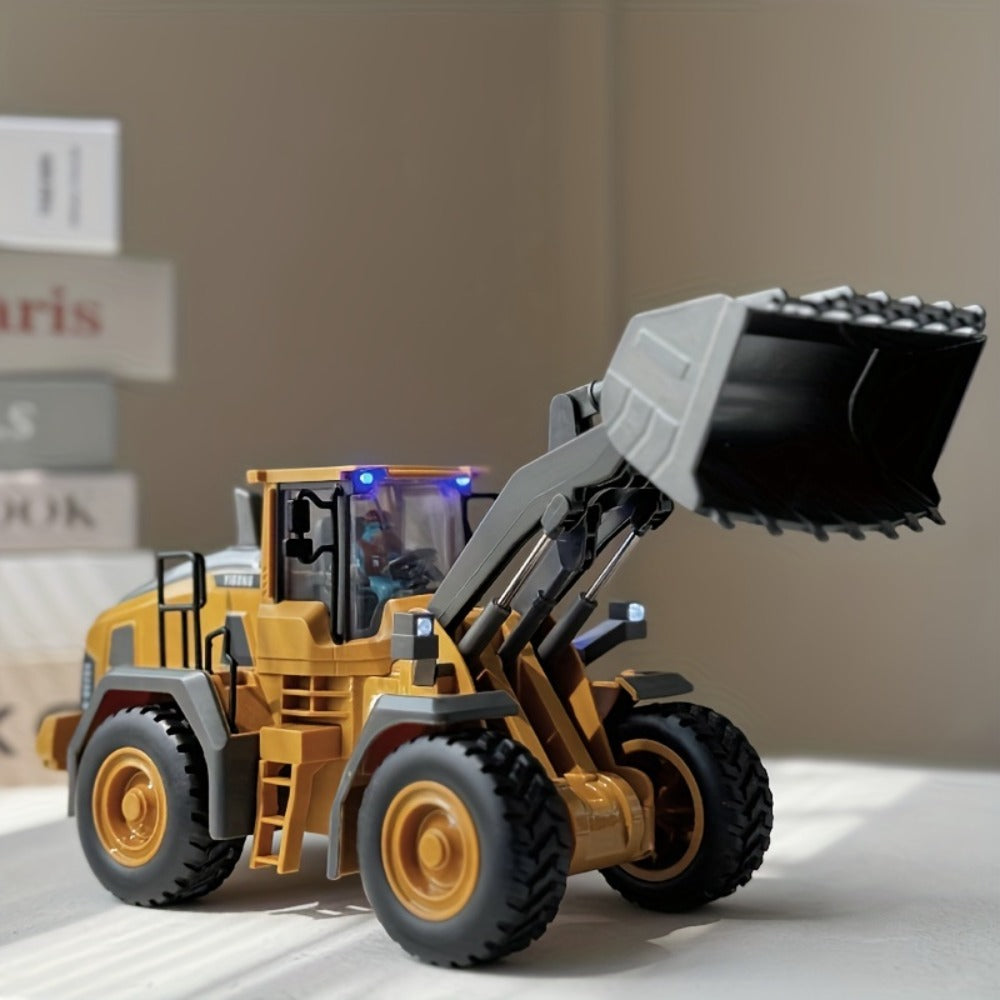 Remote Control Excavator Loader Dump Truck Toy for Kids 2.4GHz Alloy RC Construction Vehicle with Light & Sound — image 2