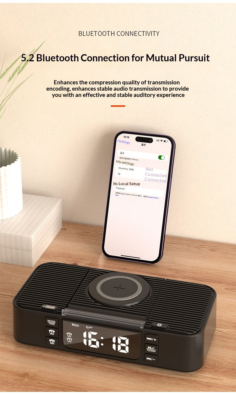 New Wireless Charging Ambient Night Light With Dual Bluetooth Speakers