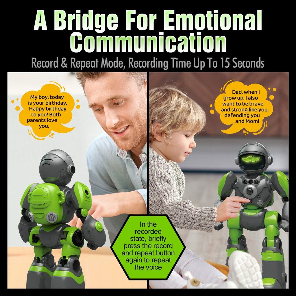 Gesture Control RC Robot Toy for Kids, Voice Recording, Programming, EMO LED Infrared Intelligent Interactive Robot — image 2