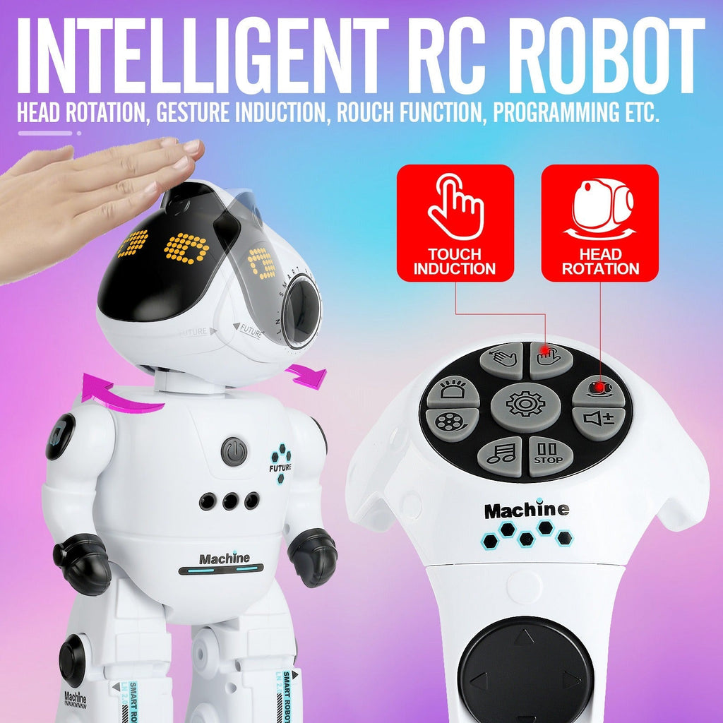 Gesture Control RC Robot Toy for Kids, Voice Recording, Programming, EMO LED Infrared Intelligent Interactive Robot — image 1
