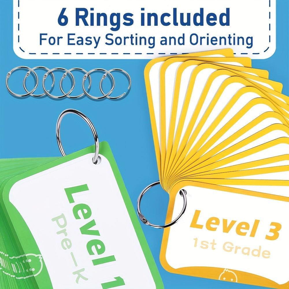 Sight Words Flash Cards 350 Dolch & Fry High Frequency Words, 5 Color-Coded Levels Pre-K to 3rd Grade — image 3