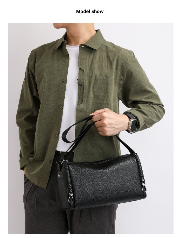 Genuine Leather Crossbody Cowhide Shoulder Large-capacity Multifunctional Bag