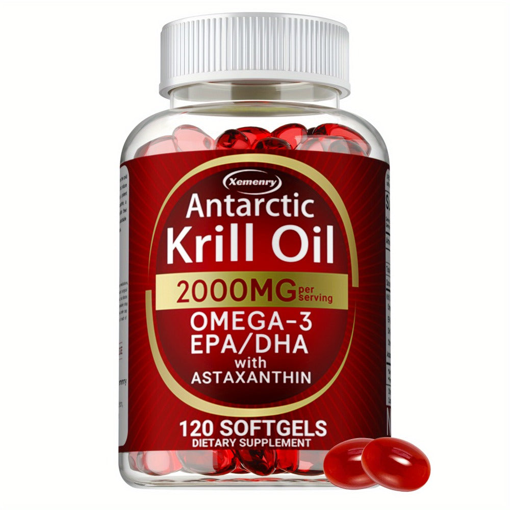 Antarctic Krill Oil 2000mg Softgels 120 Count with Astaxanthin EPA & DHA for Bath Time, Home Spa and Personal Care — image 8