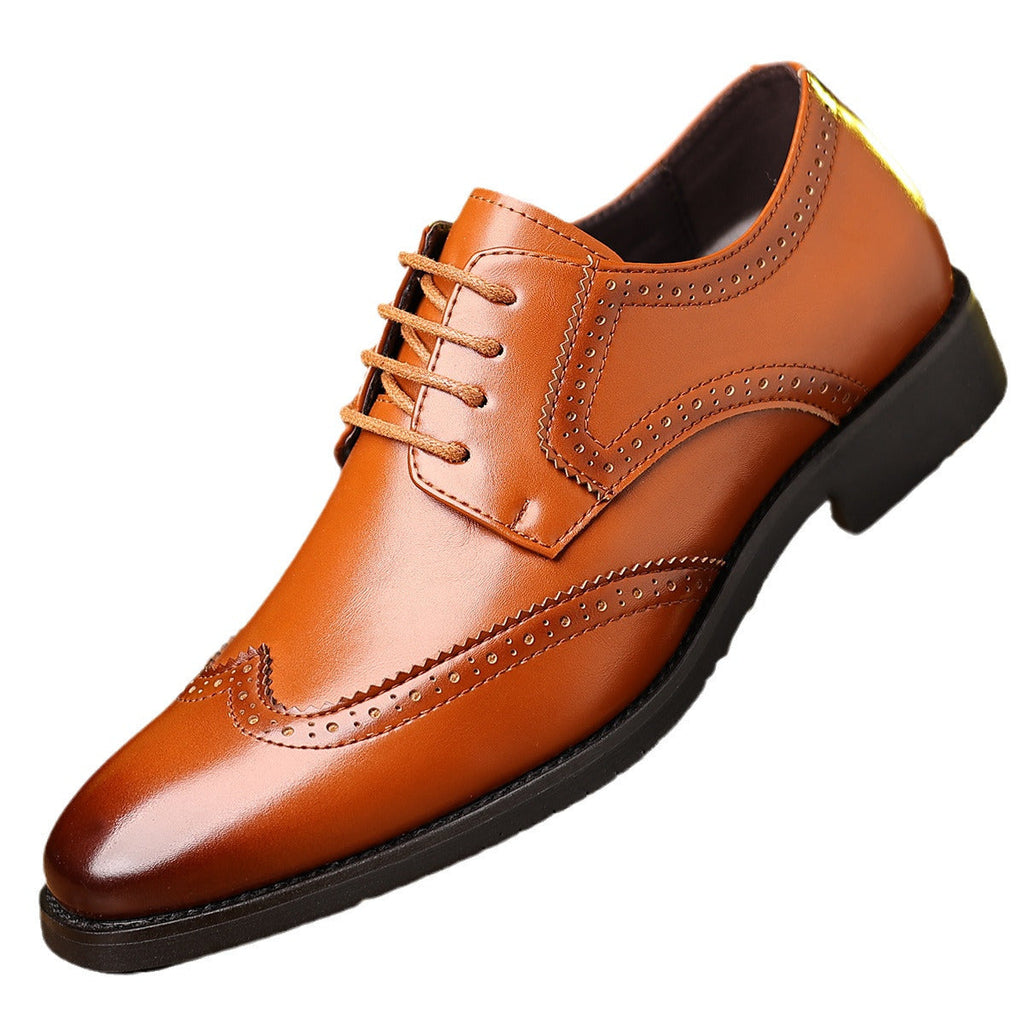 Men's Leather Formal Shoes - Soft Sole Casual Business Dress Shoes