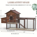 Chicken Coop, Wooden Outdoor Rabbit Duck Small Animal Poultry Cage for Garden, Patio and Yard Use — image 1