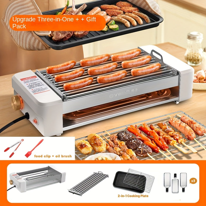 Sausage Grill 4-in-1 Multifunctional Electric Hot Dog Roller, Non-Stick Countertop Cooker with Adjustable Temperature — image