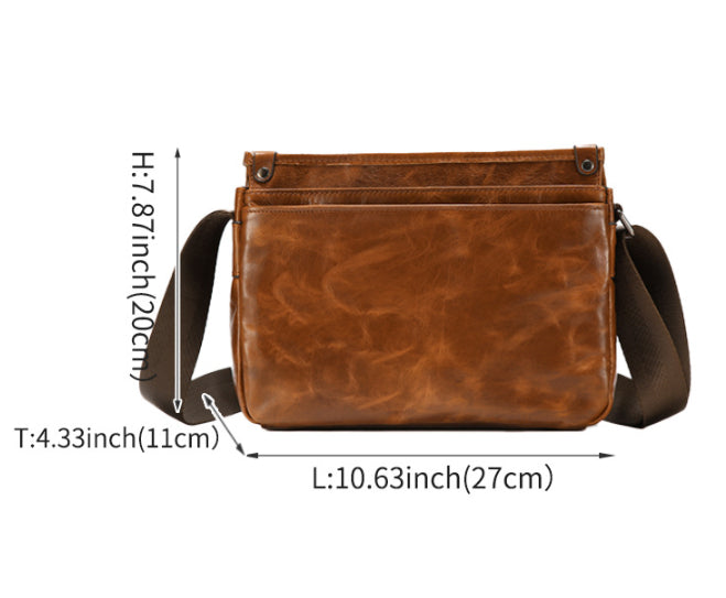 Men's Crossbody Bag Large Capacity Single Shoulder Bag High-end Casual Commuting Bag