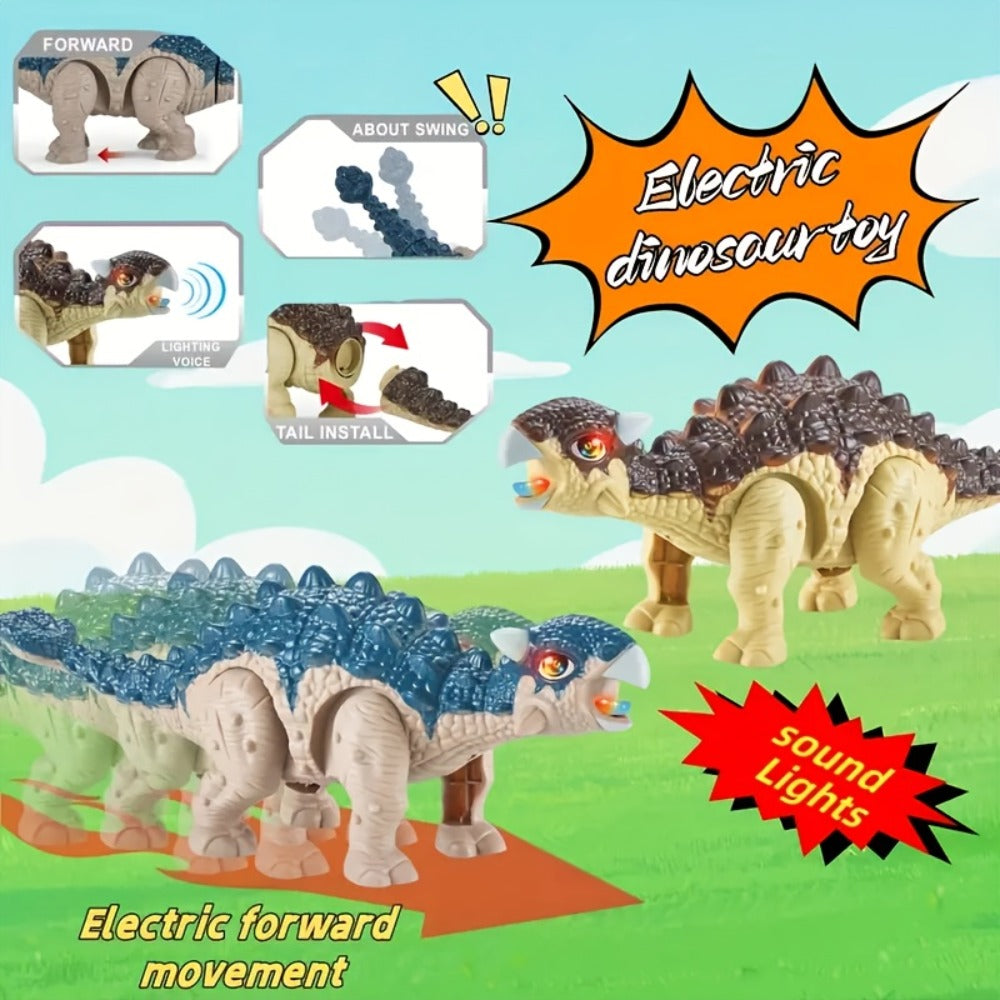 Battery-Powered Walking Ankylosaurus Dinosaur Toy with Roaring Sound and Random-Color Checkout — image 10