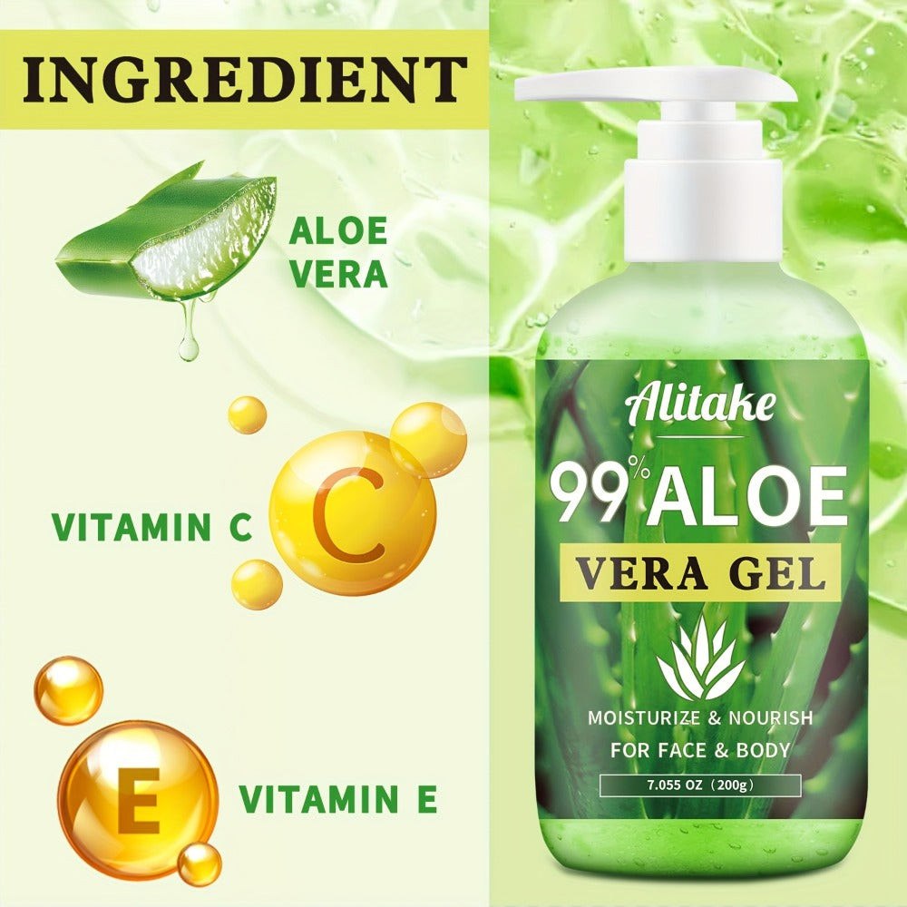 99% Pure Aloe Vera Gel 200ml / 7oz Fresh-Harvested Within 12 Hours for Bath Time, Home Spa and Personal Care — image 5
