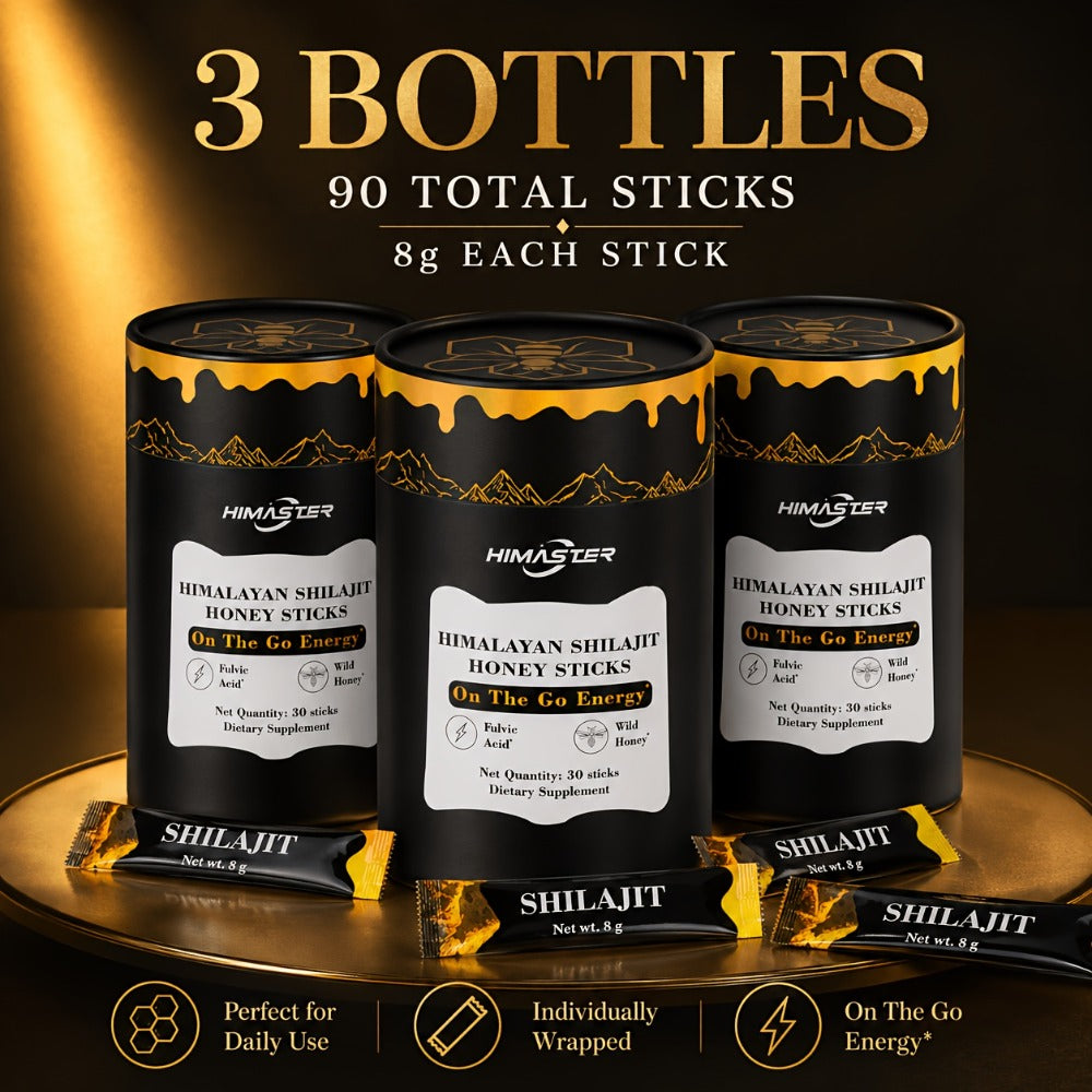 Herbal Supplement with HIMASTER Label, Himalayan Shilajit Honey Sticks, 30 Individually Wrapped 8g Sticks — image 9
