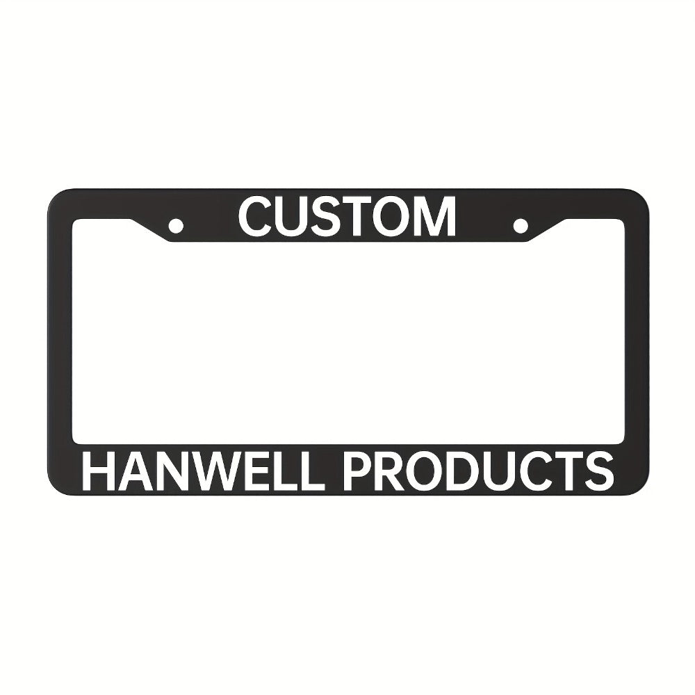 Custom License Plate Frame – 6 Font Styles, Heavy-Duty Weather-Resistant Car Tag Holder, Personalized Front & Rear License Pl