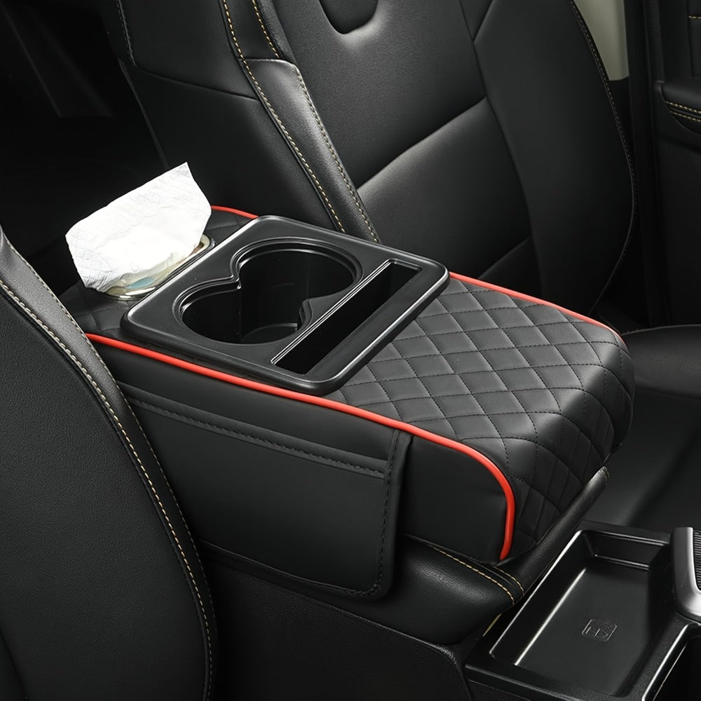 Center Console Armrest Organizer with Two Cup Holders, Tissue Slot, Side Pockets and Eight Color or Trim Options — image 4