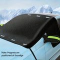 Magnetic Car Sunshade Cover Universal Fit – UV Blocking Heat Insulating Snow Wind Leaf Proof with Reflective Strips — image 1