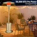 Propane Patio Heater 47000 BTU Outdoor Standing Heater with Wheels, 18-Foot Heating Radius, Fast Heat in 1 Min — image 6