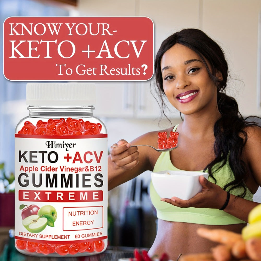 Keto ACV Gummies with Apple Cider Vinegar Vitamin B12 B6 for Women Men for Bath Time, Home Spa and Personal Care — image 11