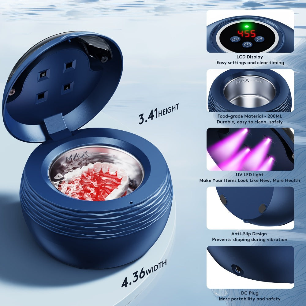 45 kHz Round Ultrasonic Cleaner with Four Timer Modes and Three Color Options for Small Items — image 7