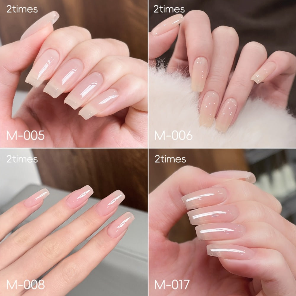 Gel Nail Polish 4-Piece Nude-Pink Frame-Bottle Set with Opaque Shades 05, 06, 08 and 17 for Manicures — image 2