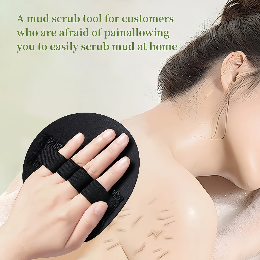 Mandelic Acid AHA Exfoliating Gel & Five-Finger Mud Scrubber Glove 2-Piece Set for Bath Time, Home Spa and Personal Care — im