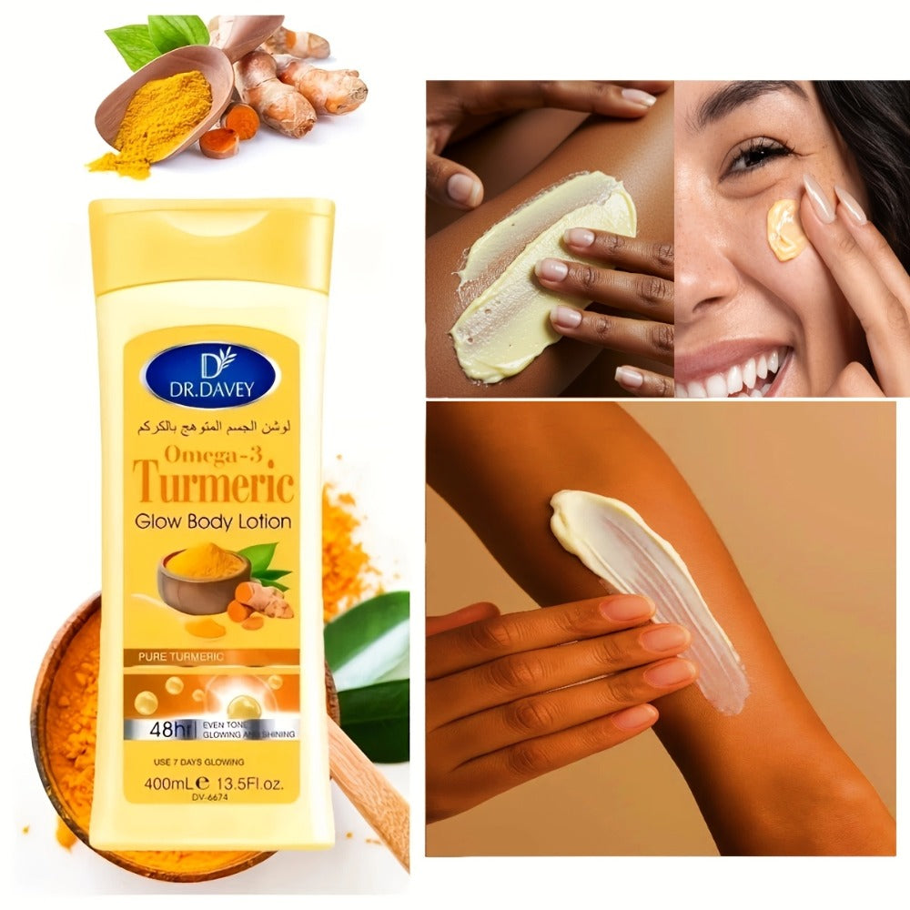 Turmeric Body Lotion 400g with an Alcohol Free Formula for Daily Full Body Moisture Care at Home — image 1