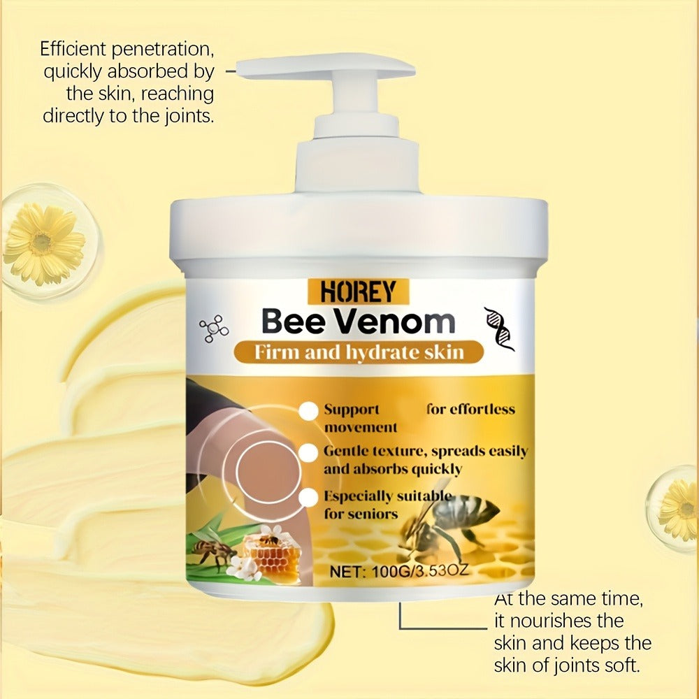Body Cream HOIREY Bee Venom 100g Pump Jar with Label for External Knee Arm Leg and Shoulder Application — image 5