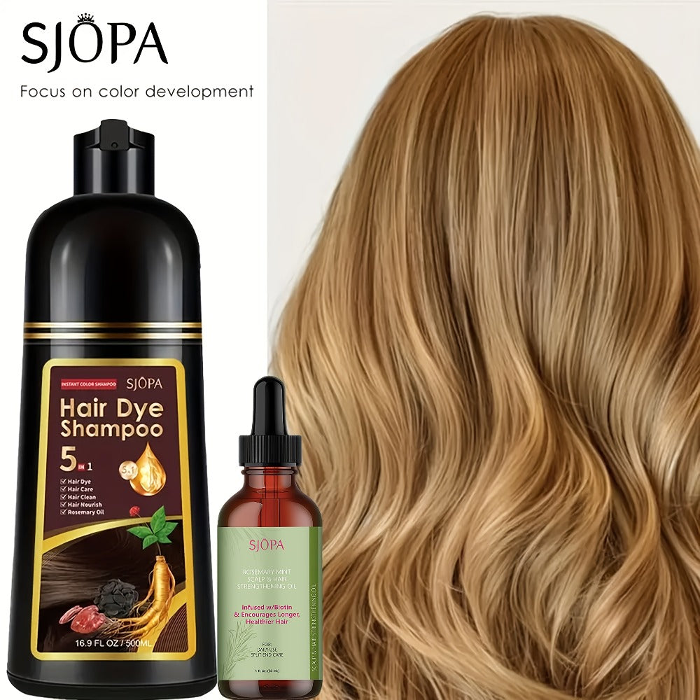Hair Color Shampoo, SJOPA 5-in-1 16.9oz Bottle-and-Dropper Presentation with 12 Color Options — image 12