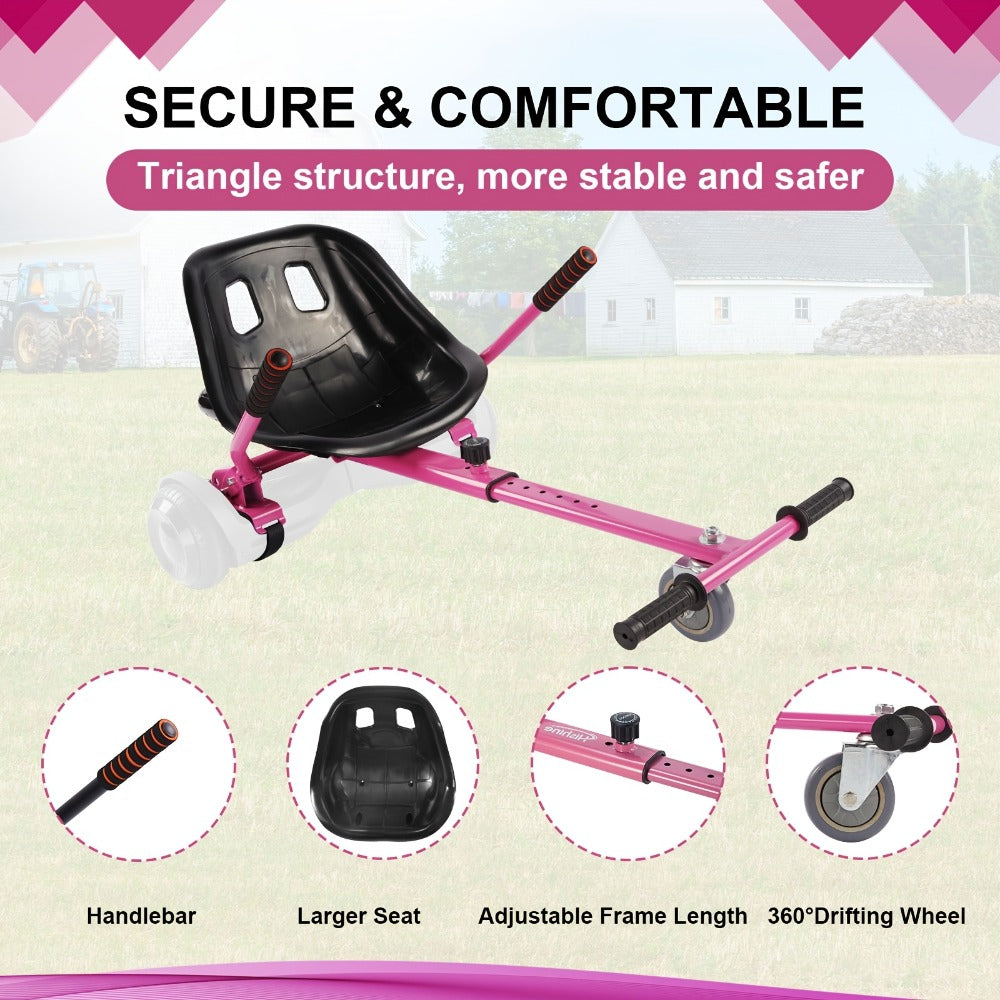 Hoverboard Go Kart Seat Attachment Buggy Conversion Kit 6.5-10 Inch with the Listed Color, Size or Set Options for Everyday U
