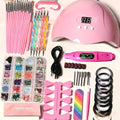 72-Piece Complete Nail Art Set with LED UV Lamp, Electric Nail Drill Pen, Gel Polish, Glue Drying Machine — image 17