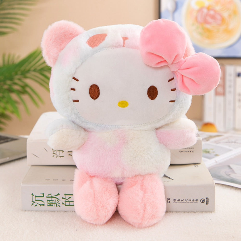Sanrio Tie Dye Plush Set of 5, Kawaii Hello Kitty Kuromi My Melody Cinnamoroll Gudetama Stuffed Animals — image 9