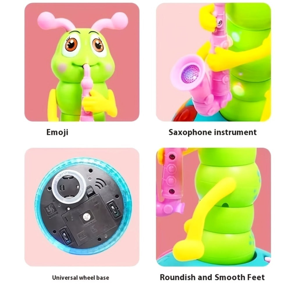 Caterpillar Saxophone Toy for Kids with LED Lights & Music - Electric Musical Instrument for Toddlers — image 10