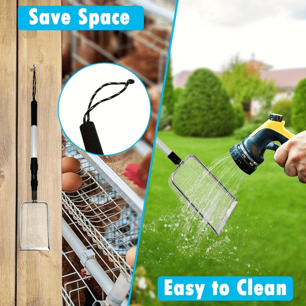 Stainless Steel Beach Sand Sifter with Retractable Telescopic Handle – Portable Sand Sieve for Treasure Hunting — image 9