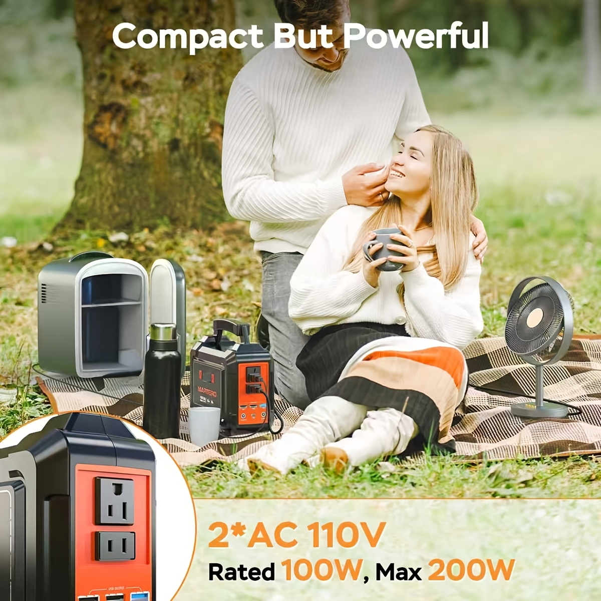 Portable Power Station 296Wh 300W with Eight Outputs, Dual AC Outlets, USB-C and Optional Solar Panel — image 11