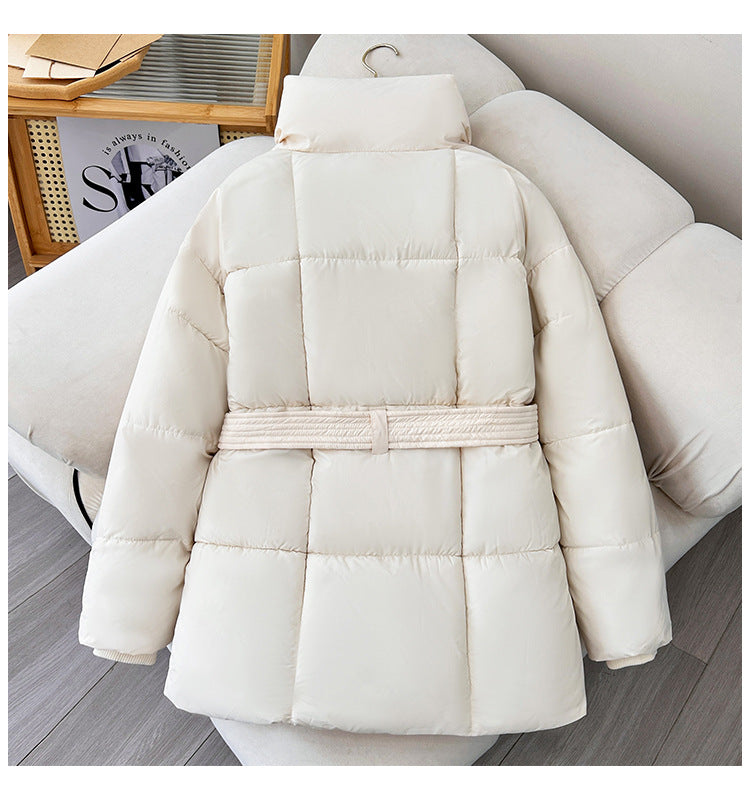 Waist-controlled Lace-up Cotton Coat Jacket Women