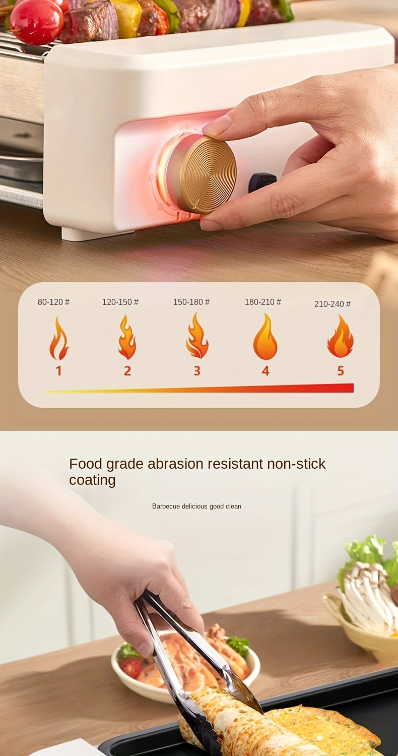 Sausage Grill 4-in-1 Multifunctional Electric Hot Dog Roller, Non-Stick Countertop Cooker with Adjustable Temperature — image