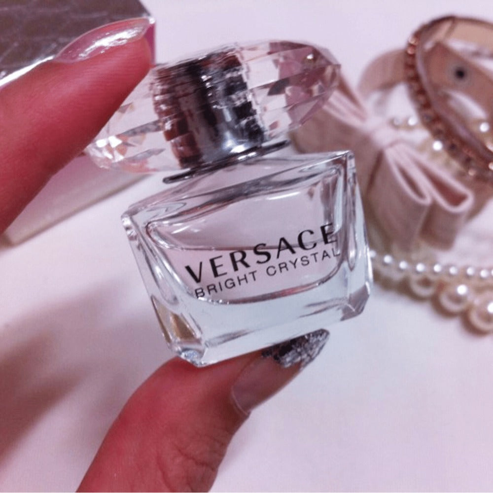 Mini Travel Perfume Spray for Women 5ml Versace Bright Crystal Eau de Toilette Fresh Floral EDT Purse Size Pocket Perfume TSA