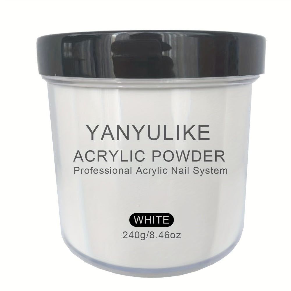 240g Acrylic Nail Powder Jar in Clear, Pink, Nude or White for Use with Compatible Acrylic Liquid — image 8