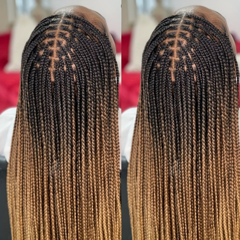 Long Box-Braid Wig with Full Lace Cap in 26- or 38-Inch Lengths and Four Lettered Color Options — image 3